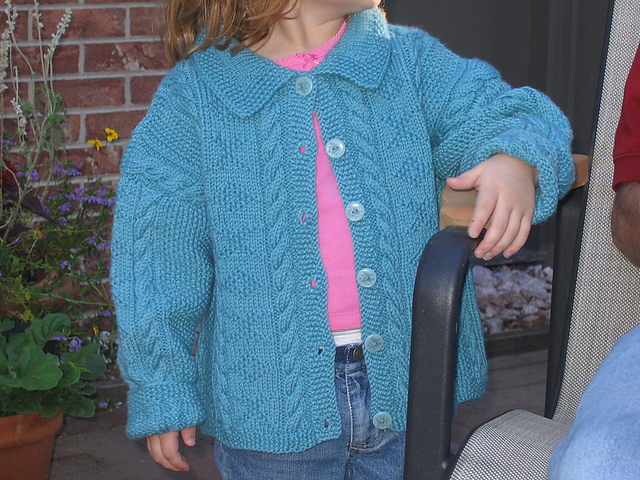 14007 Child Cabled Cardigan