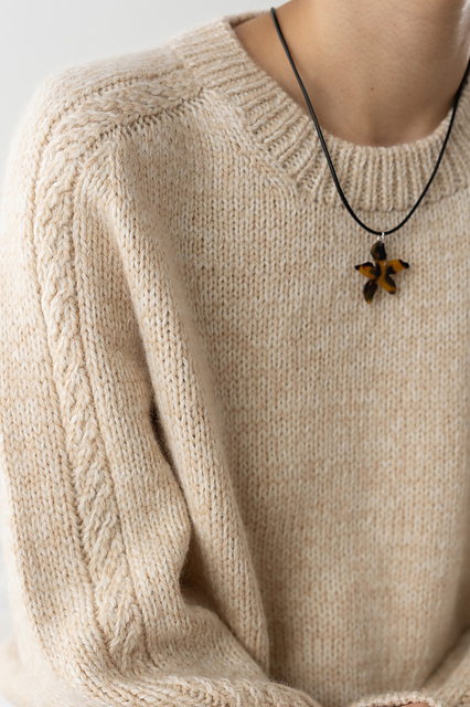 24AW ヴィ トゥエルヴ ニット XXlL クリーム US KNIT Otis Ivory Cashfeel Cable Knit Sweater | Emilia Wickstead