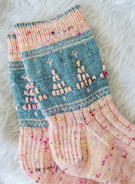 Pink Christmas Socks
