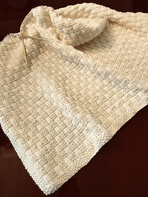 Garter Stitch Basketweave Blanket