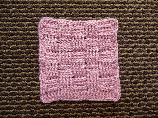 Crochet Basket Weave 6 inch Block