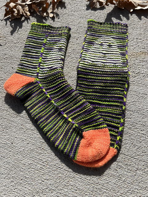 Eventual Ghost Socks TOE UP