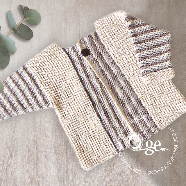 Ravelry: Baby Sideways knit cardigan - P066 pattern by OGE
