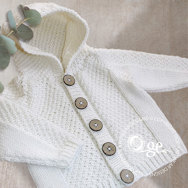 Baby Cardigan (with optional hood)