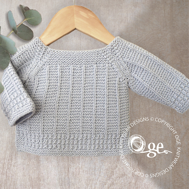 Simple baby textured sweater