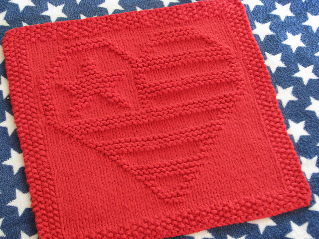 I Love America Dishcloth