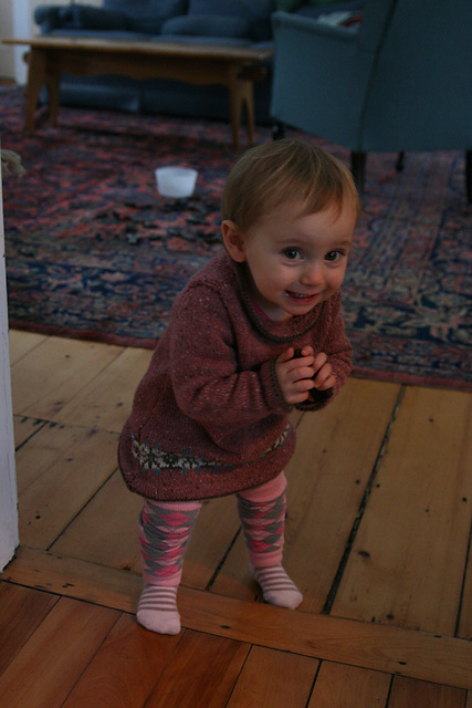Dress with Fair Isle Border