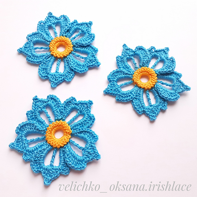 Ravelry: Irish Lace Flower pattern by Oksana Velychko