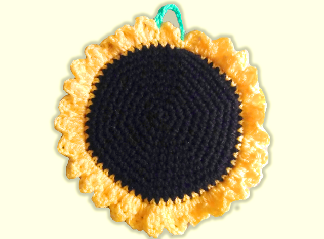Crochet Sunflower Potholder