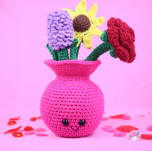 Vase of Flowers Amigurumi