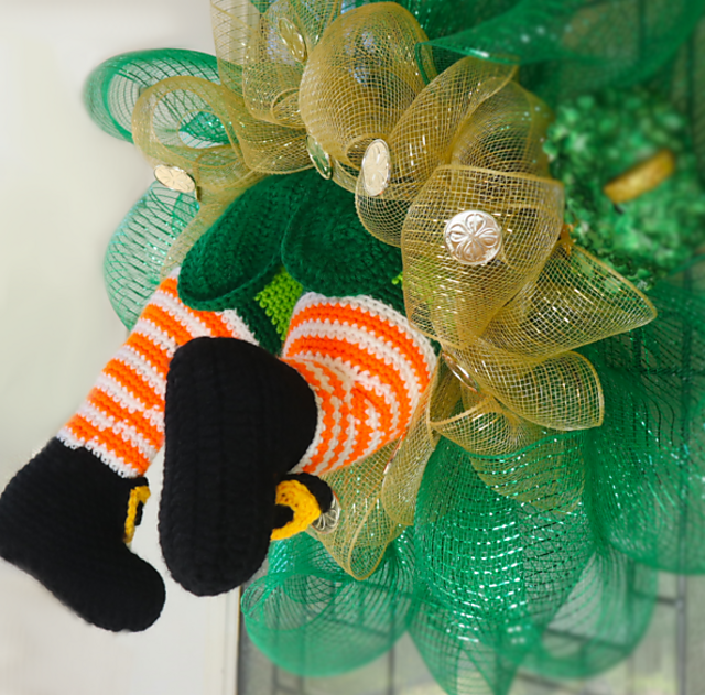 Leprechaun Stuck in Wreath