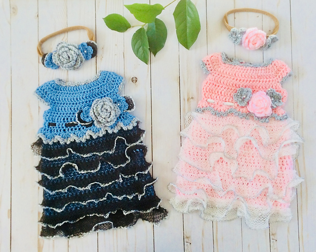 Ruffled Dress and Headband set