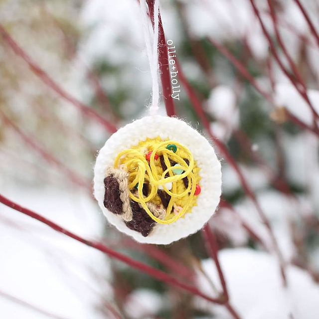 Elf Spaghetti Christmas Ornament