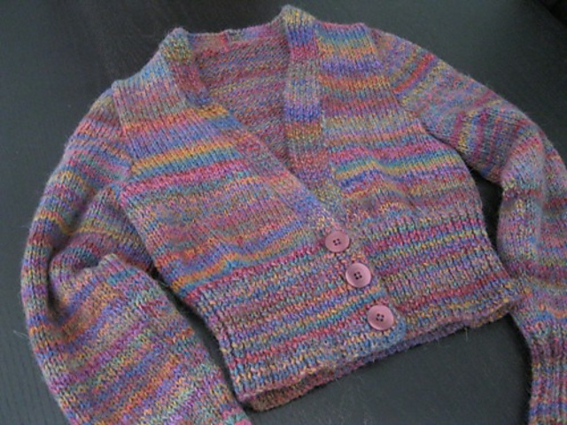 Deep Vee Cropped Cardigan