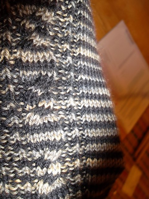 Rib and Cable Cashmere Blend Sock
