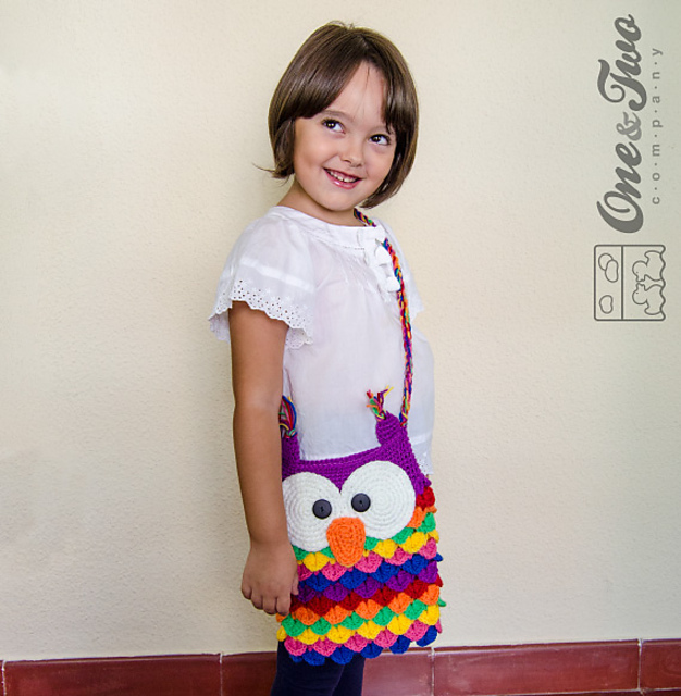 Colorful Owl Purse
