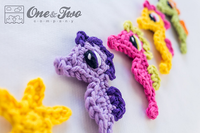 Seahorse & Little Starfish Applique