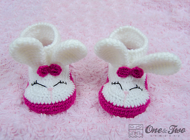 Olivia the Bunny Booties  - Child sizes