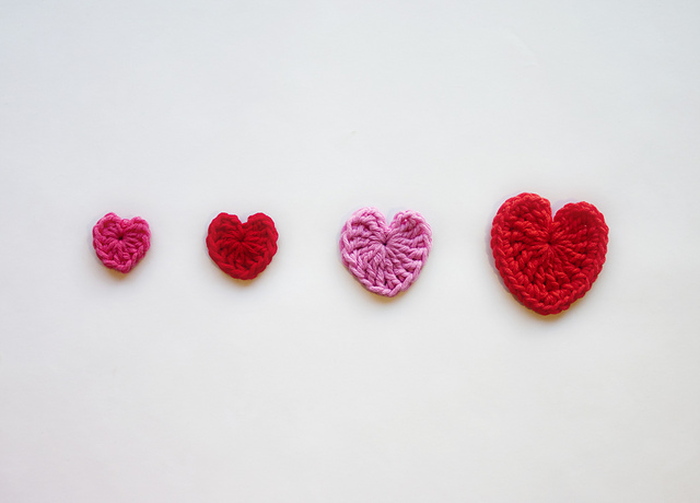 Hearts 4 sizes Applique