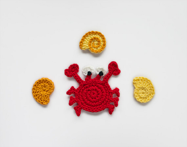 Crab and Conch Applique