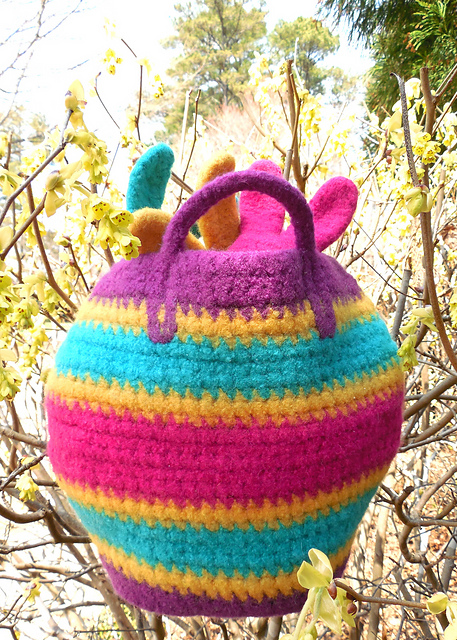 Eggcellent Tote and Bunnies Easter Basket