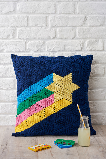 Shooting star hexie cushion