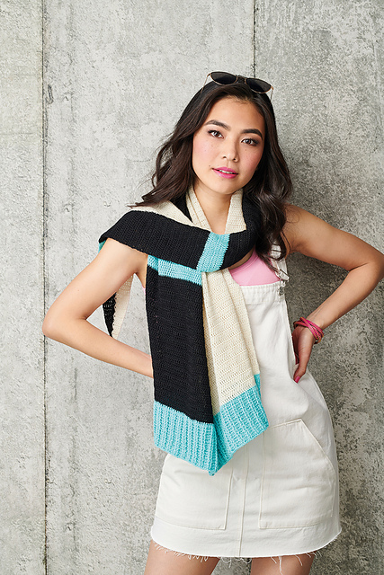 Colour Block Shawl