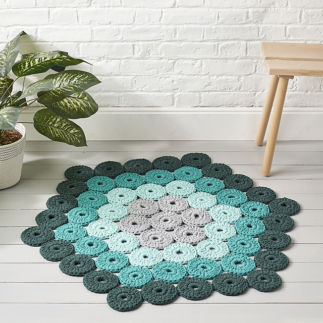 Blue Lagoon Circles Rug