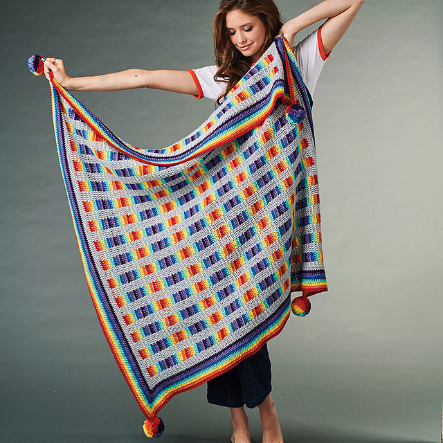 Rainbow Ladders Lapghan Blanket