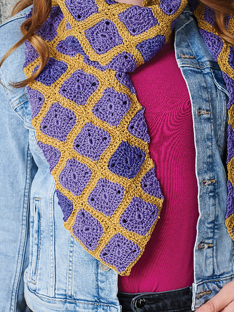 Purple Motif Scarf