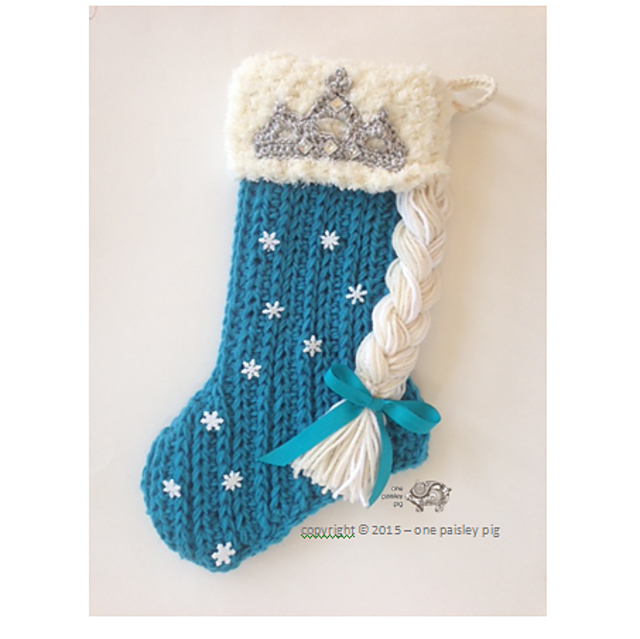 Ravelry: Elsa/Frozen Inspired Stocking pattern by Paisley