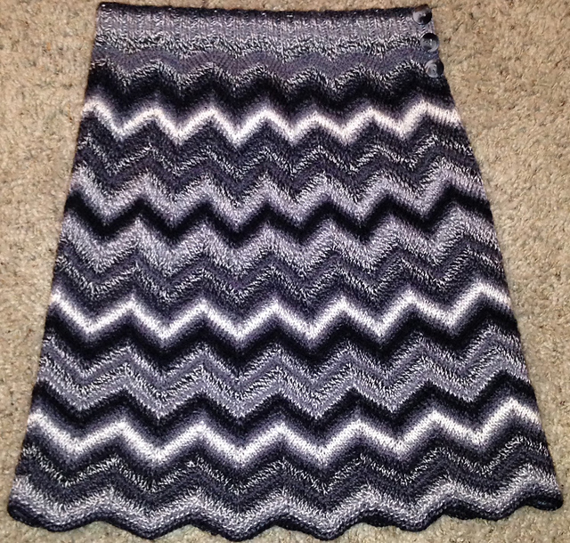 Chevron Sock Yarn Skirt