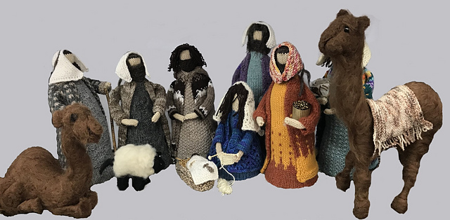 Seamless Folkart Knitivity
