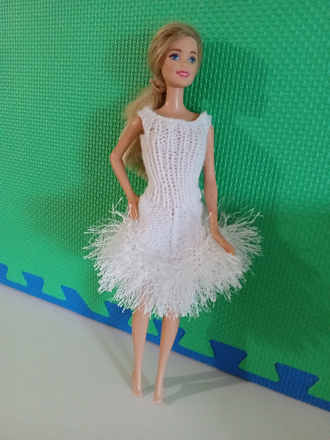#0166 White Dress with Fringe