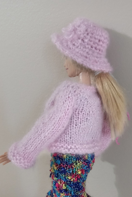 #0158 Black Hat, Scarf and Coat