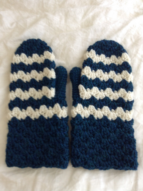 Marin border mittens winter（冬のマリンボーダーミトン）