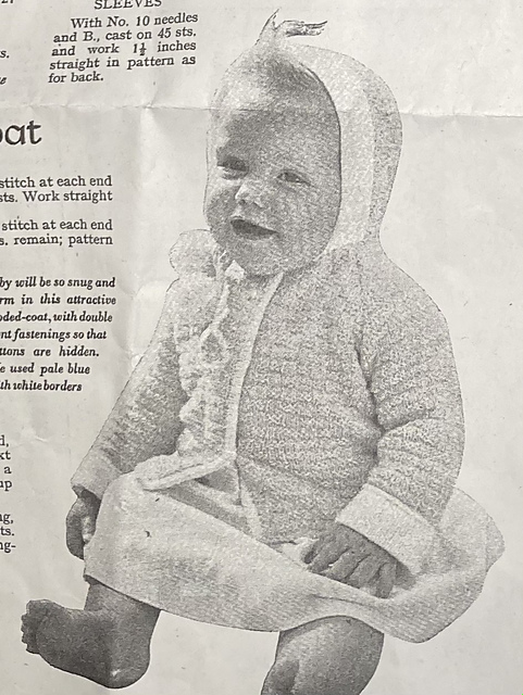 Hooded pram-coat