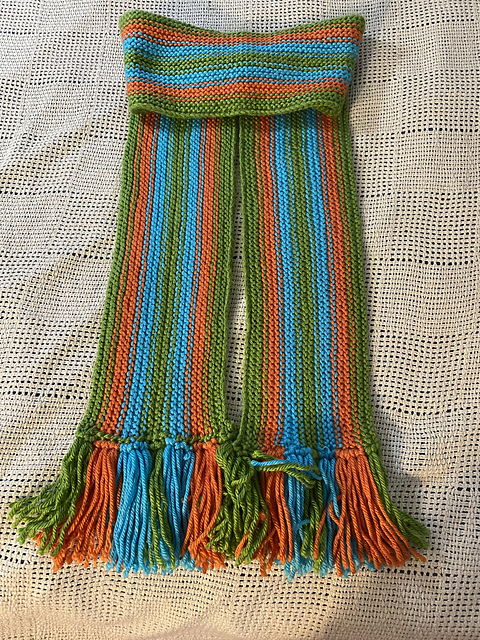 Tunisian Garter-Stitch Scarf