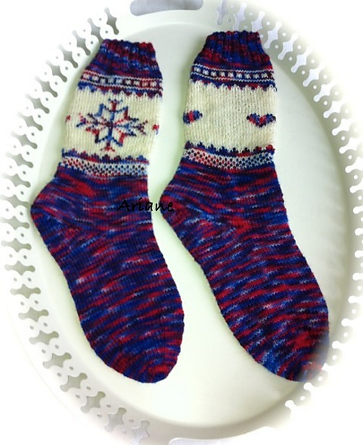 Socken Schneeflocke