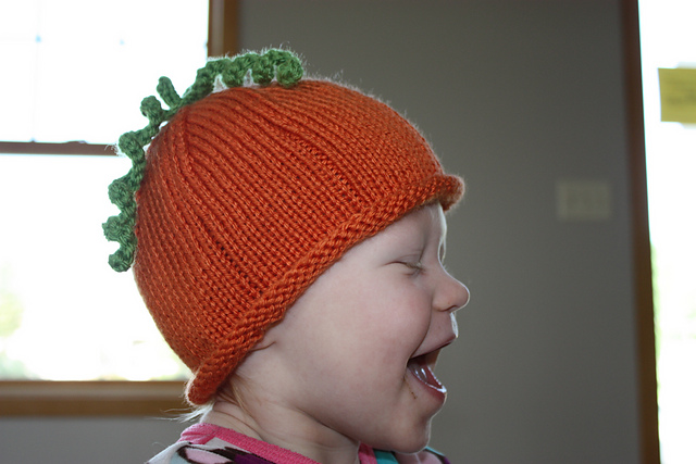 Knit Pumpkin Hat