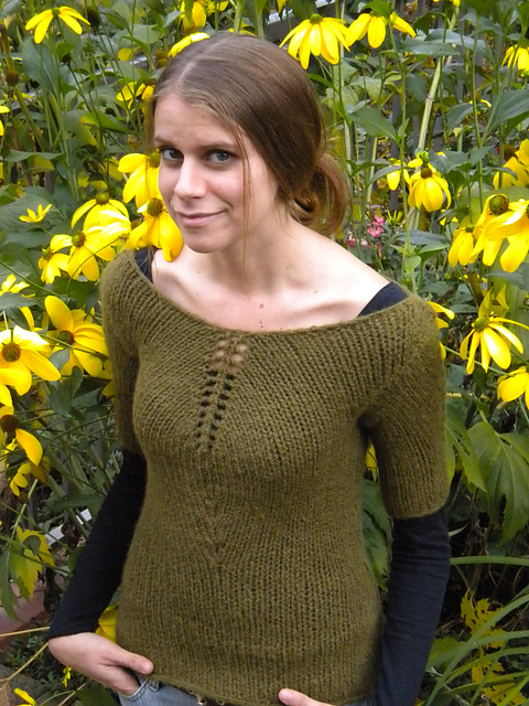 Eyelet Corset Pullover