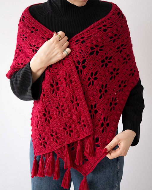 Poinsettia Shawl