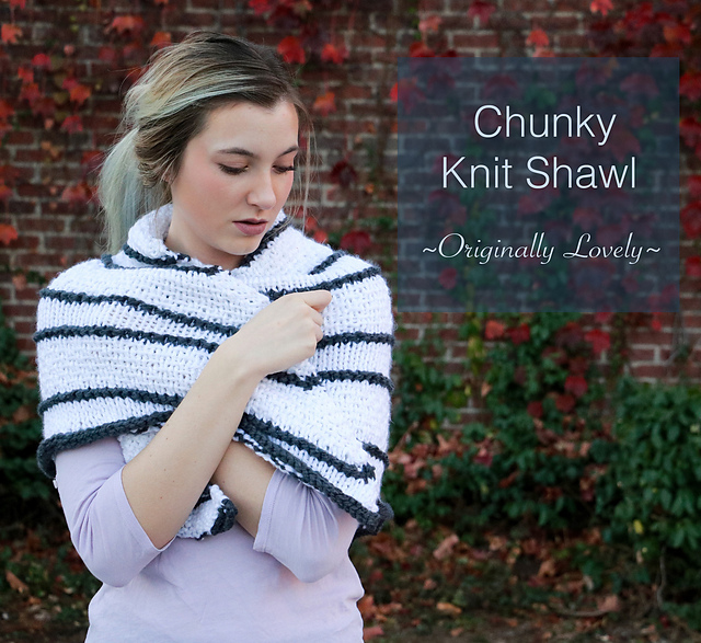 Ravelry: Chunky Knit Shawl pattern by Kaitlin Barthold