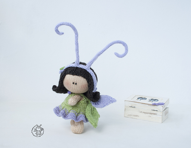 Butterfly amigurumi doll