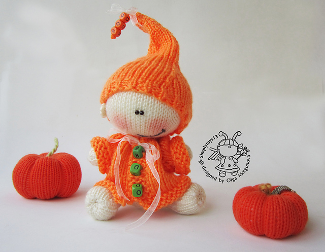 Halloween BOO doll and pumpkin