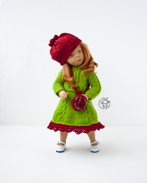 Pomegranate outfit for 13" doll
