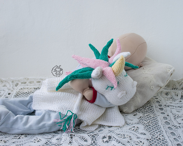 Unicorn Baby Lace Blanket