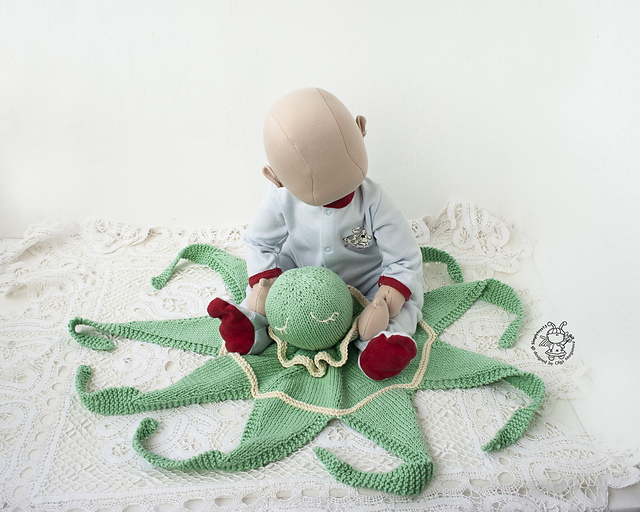 Octopus Toy Baby Lace Blanket