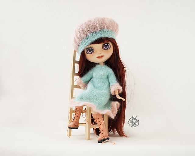 Mint and rose outfit for 12" dolls