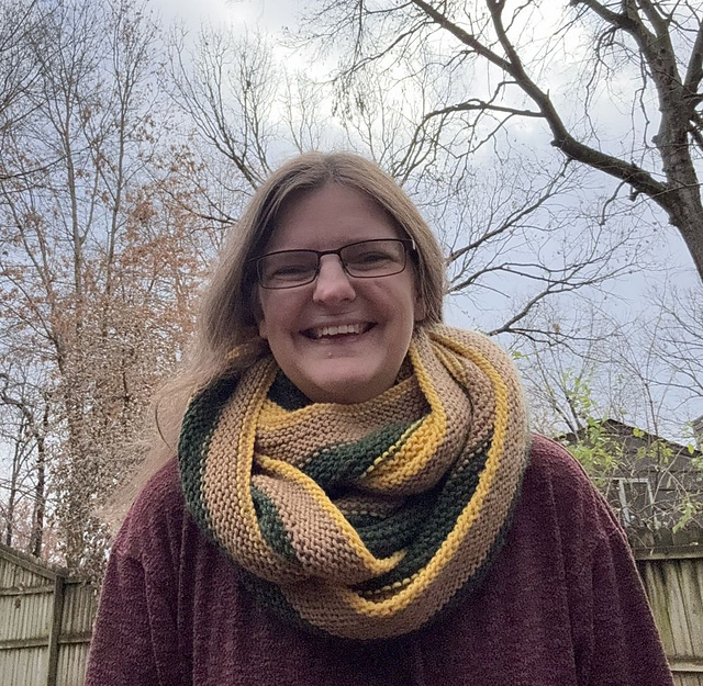 Garter Stitch Striped Cowl